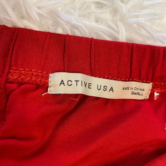 2x Active USA Knit Crop Tank Top Tube Crop Top Criss Cross Back Strappy blue red - Picture 7 of 14